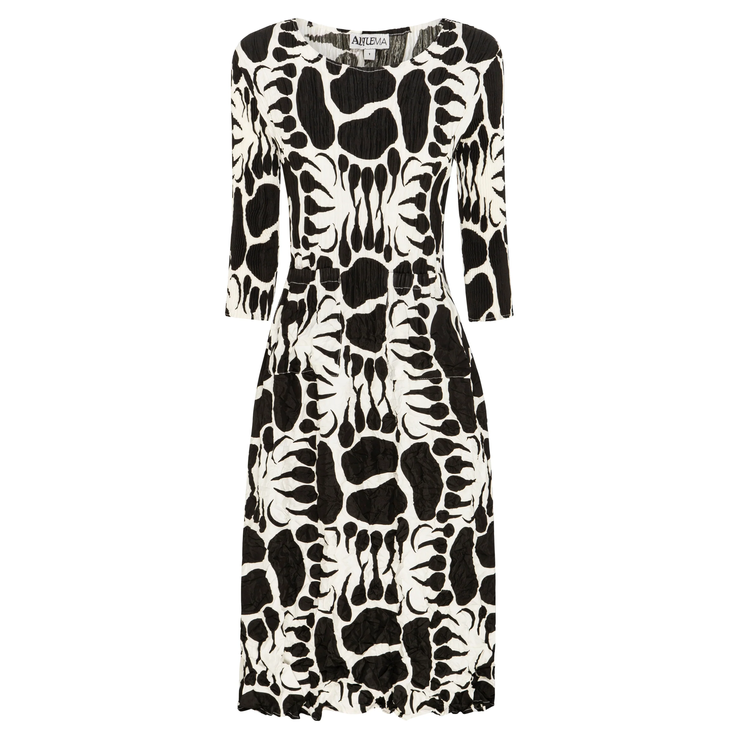 3/4 Sleeve Smash Dress - Prints - Image 3