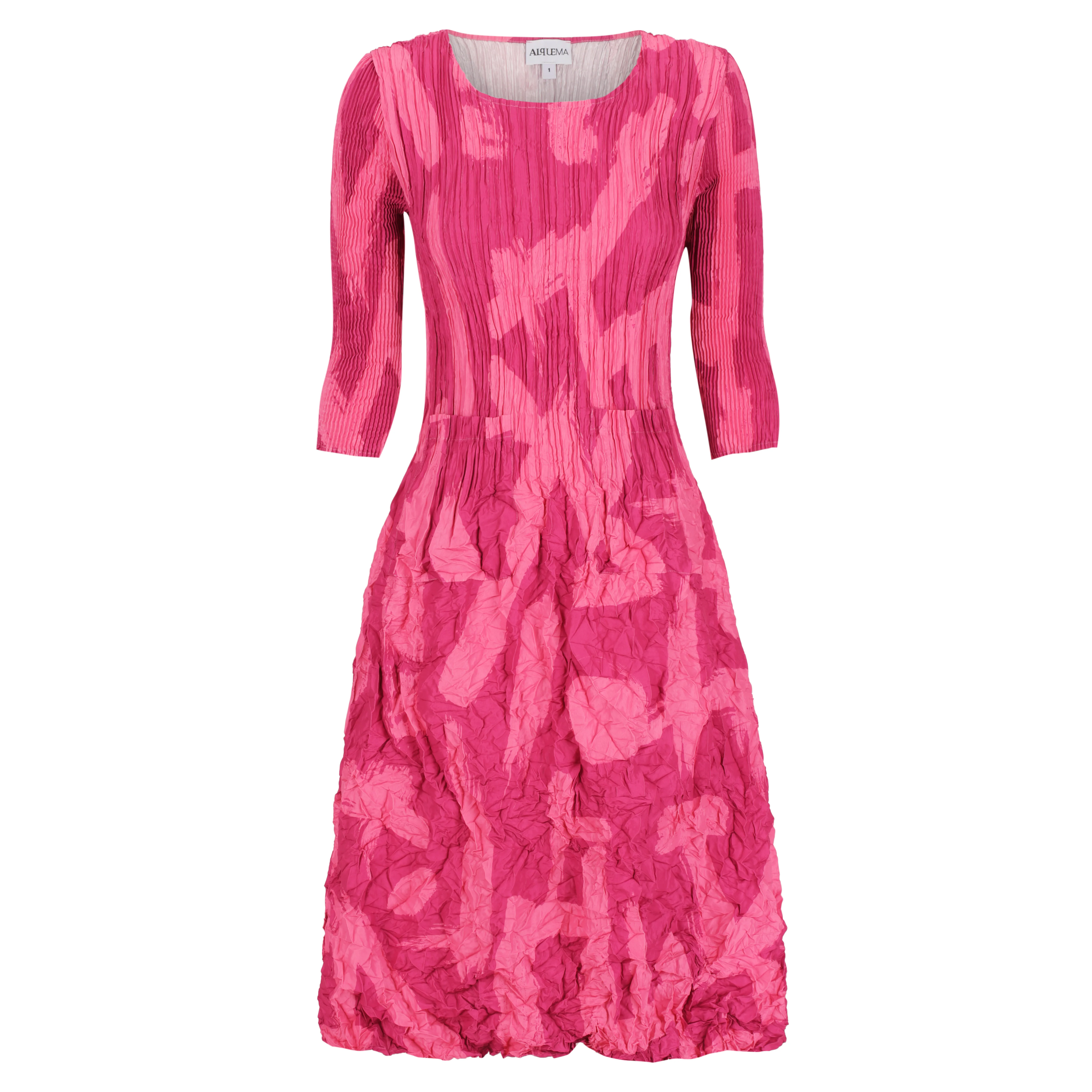 3/4 Sleeve Smash Pocket Dress - Prints - Image 16