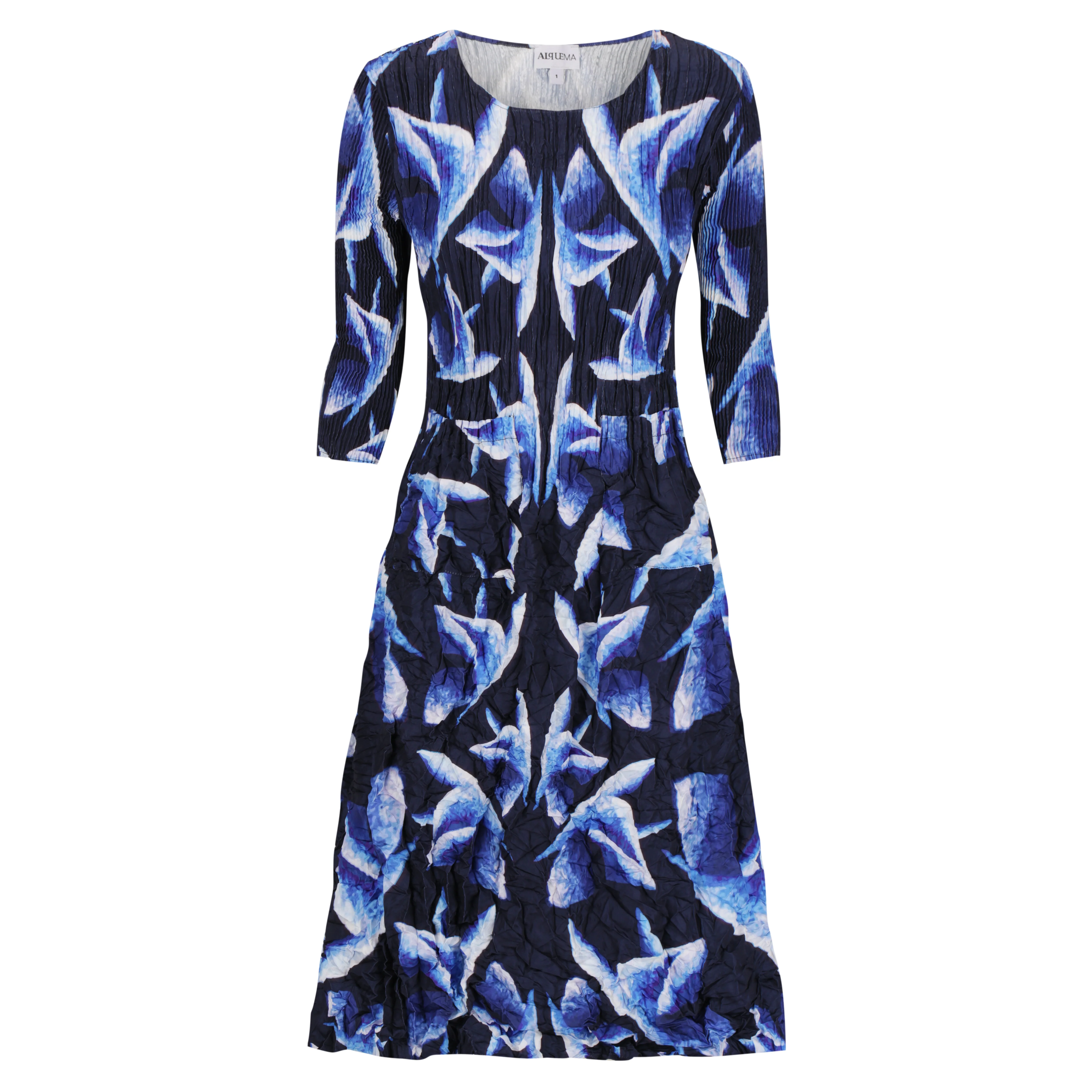 3/4 Sleeve Smash Pocket Dress - Prints - Image 18