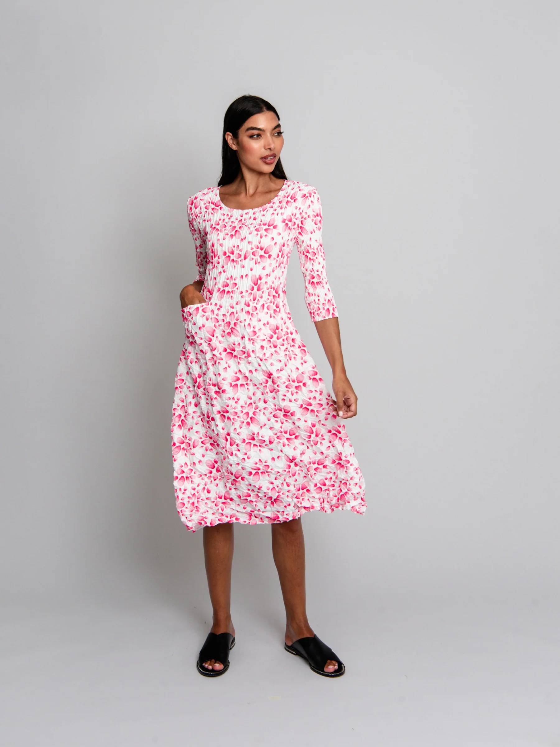 3/4 Sleeve Smash Pocket Dress - Prints - Image 39