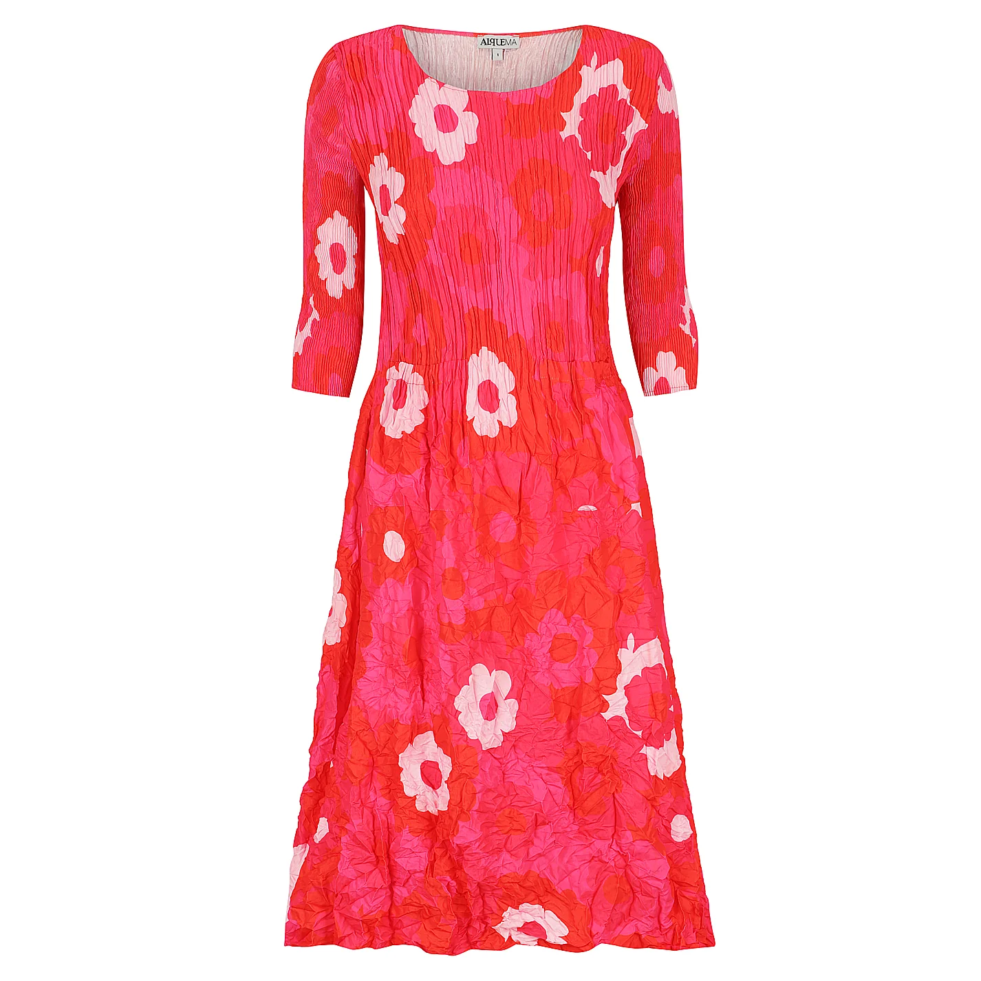 3/4 Sleeve Smash Pocket Dress - Prints - Image 13
