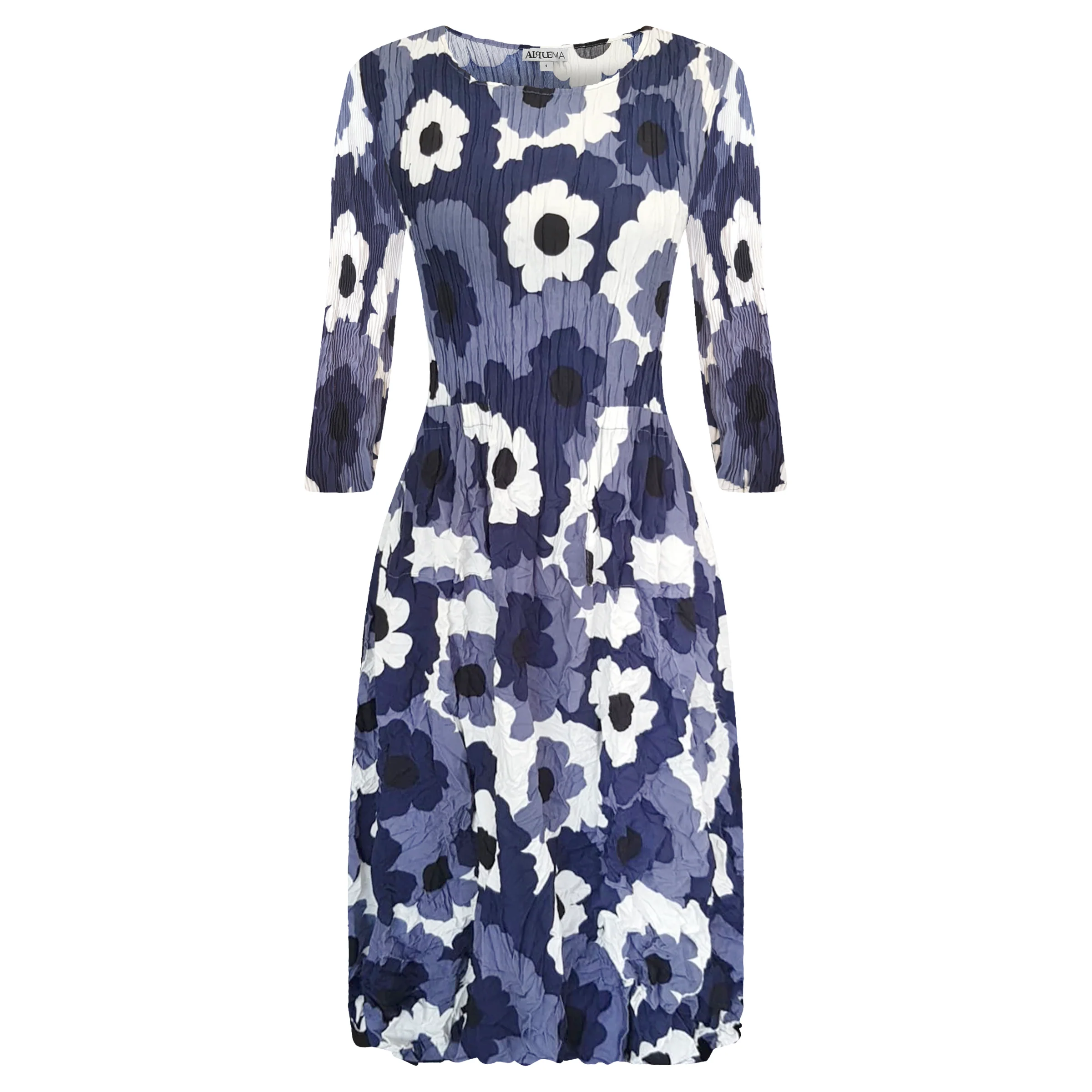 3/4 Sleeve Smash Pocket Dress - Prints - Image 16
