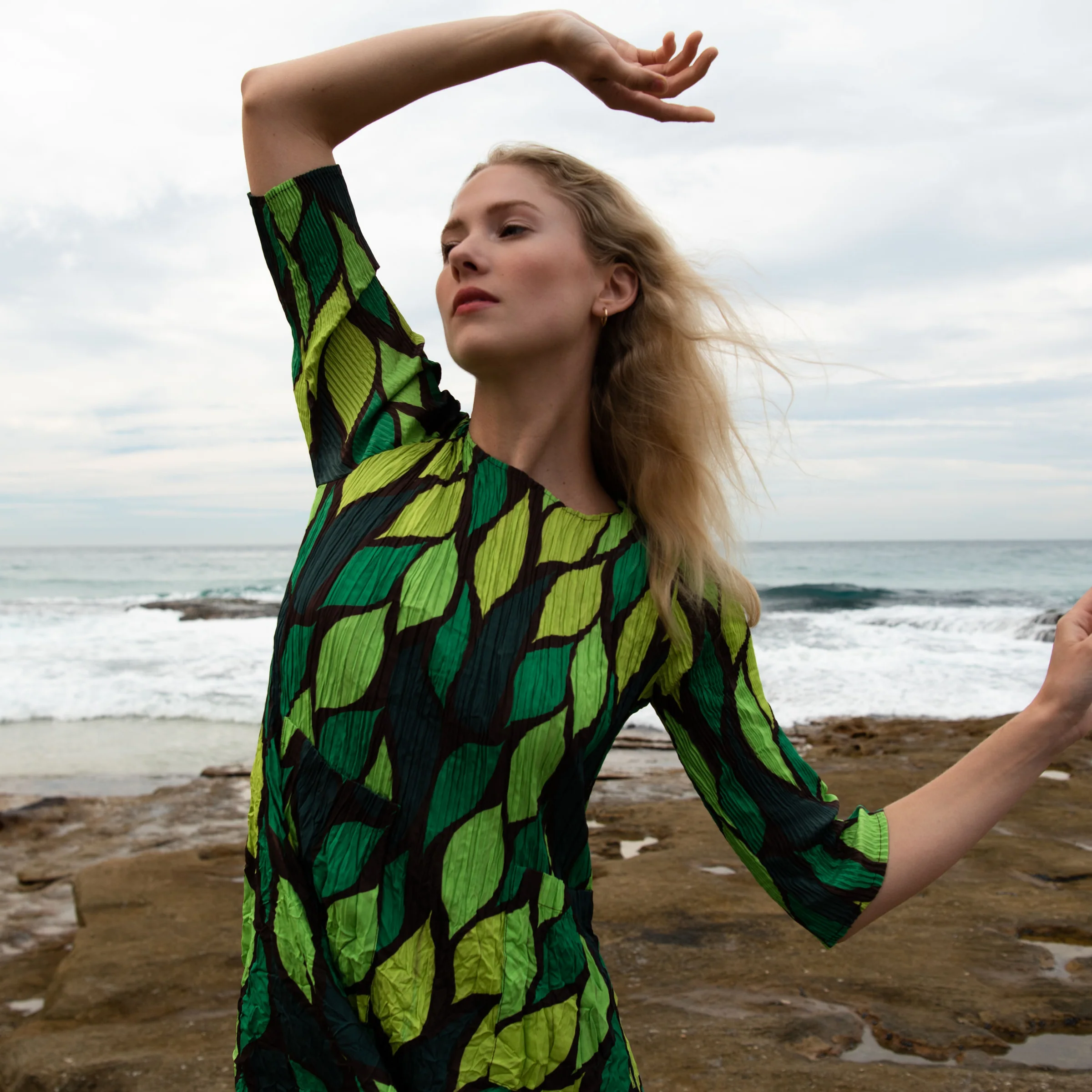 3/4 Sleeve Smash Pocket Dress - Prints - Image 35