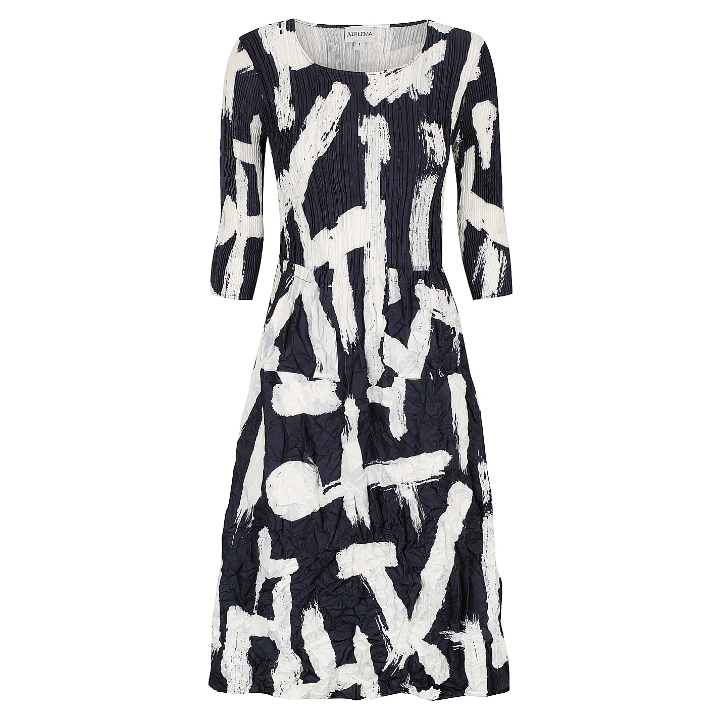 3/4 Sleeve Smash Pocket Dress - Prints - Image 5