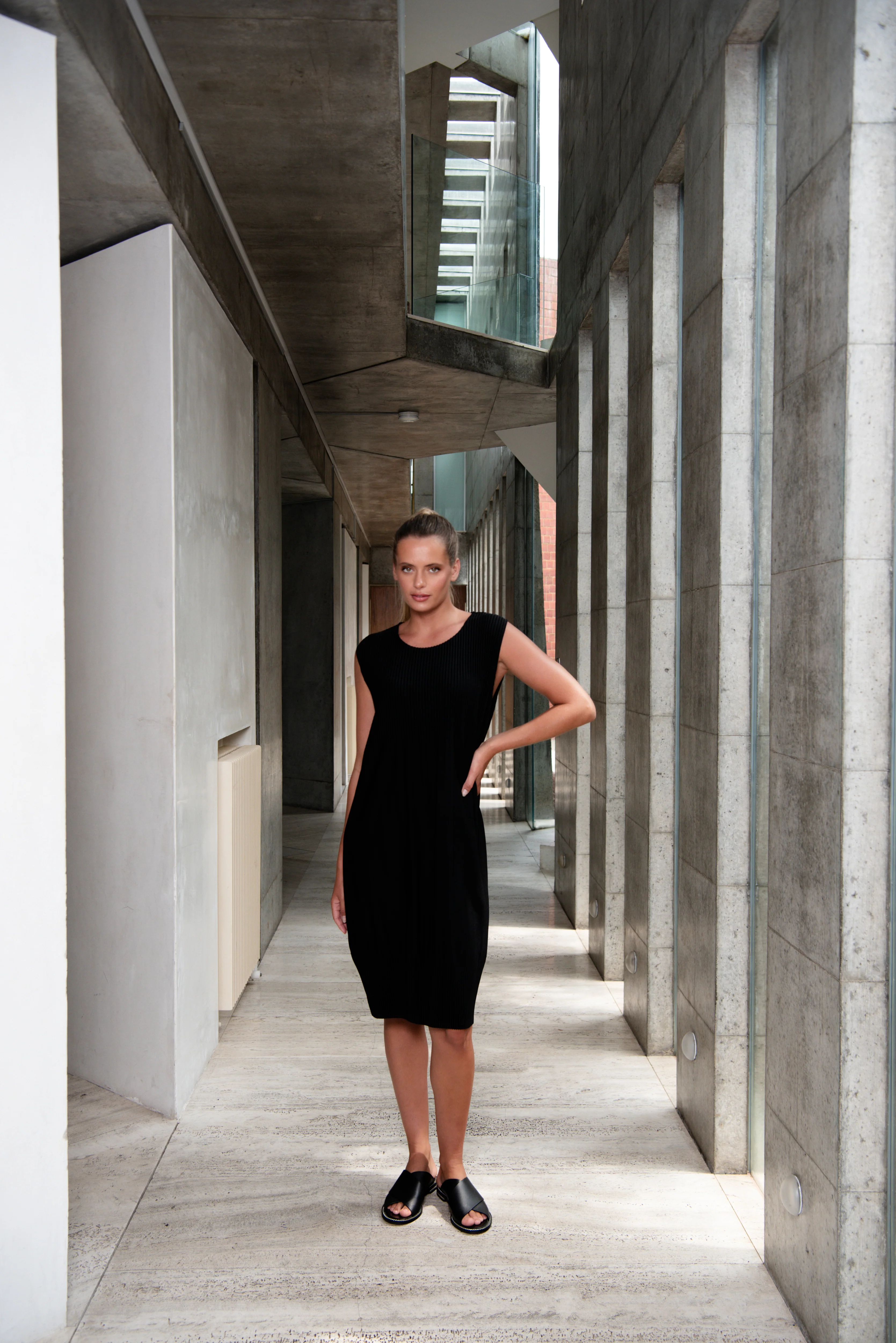Plisse Baby Doll Dress - Image 3